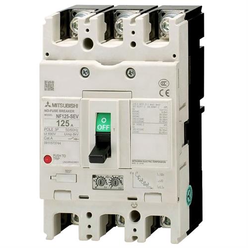 MCCB MITSUBISHI 3P 63-125A 36kA chỉnh dòng 0.5-1.0In ( NF125-SEV )